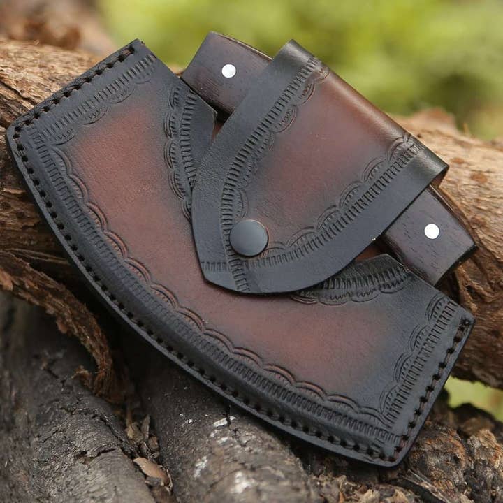 Shokunin USA - Wholesale Kitchen/Utility Knife - 6.0" Mezzaluna Ulu Knife With Exotic Wenge Wood Handle4