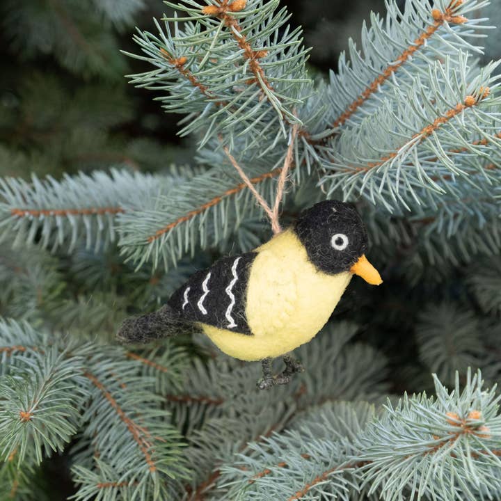 Ornament - Felt Bird - Finch for wholesale by The Winding Road