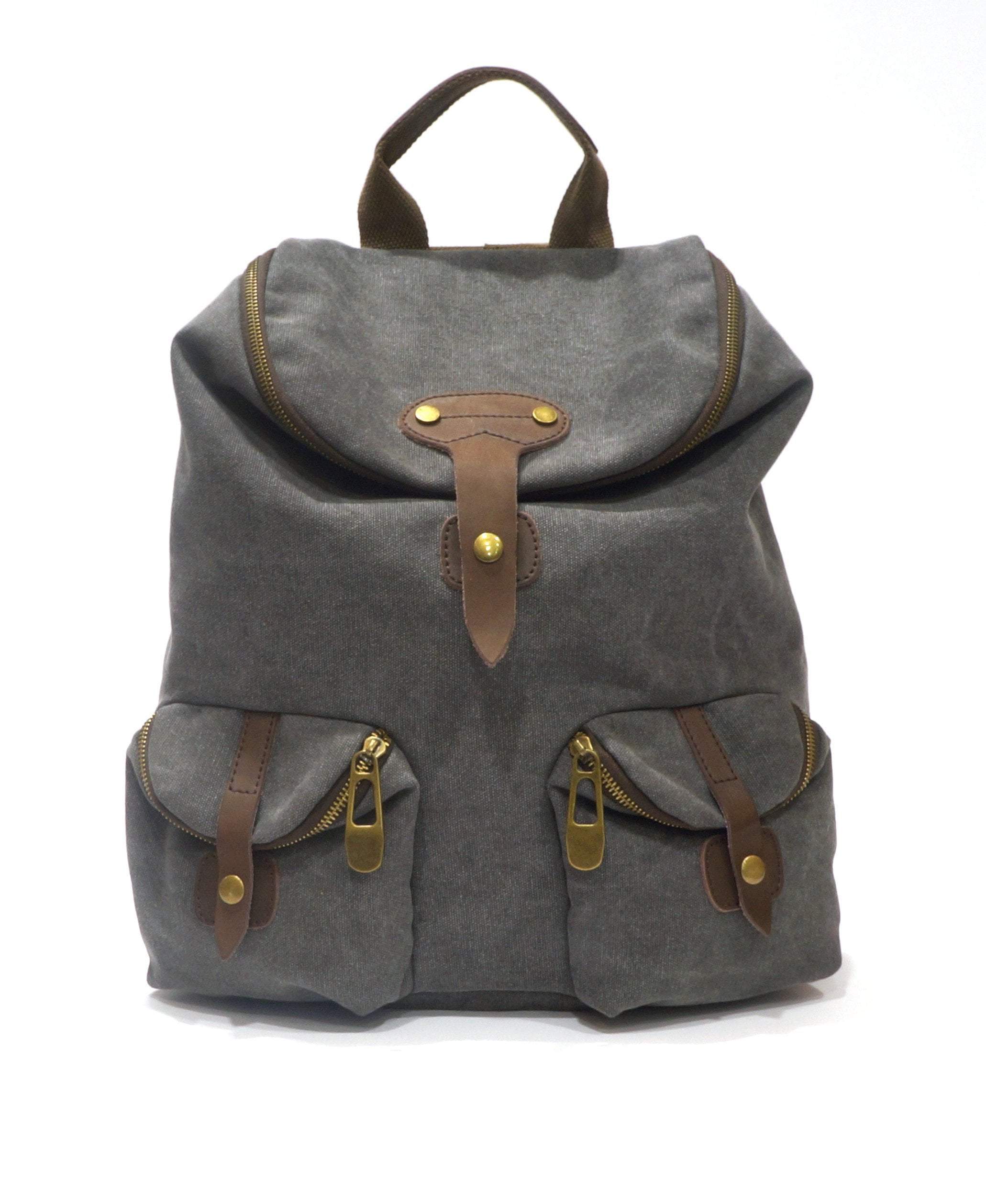 ZEDE PARIS - Wholesale Backpack - Women's - SAINT-PAUL - Canvas and leather backpack44