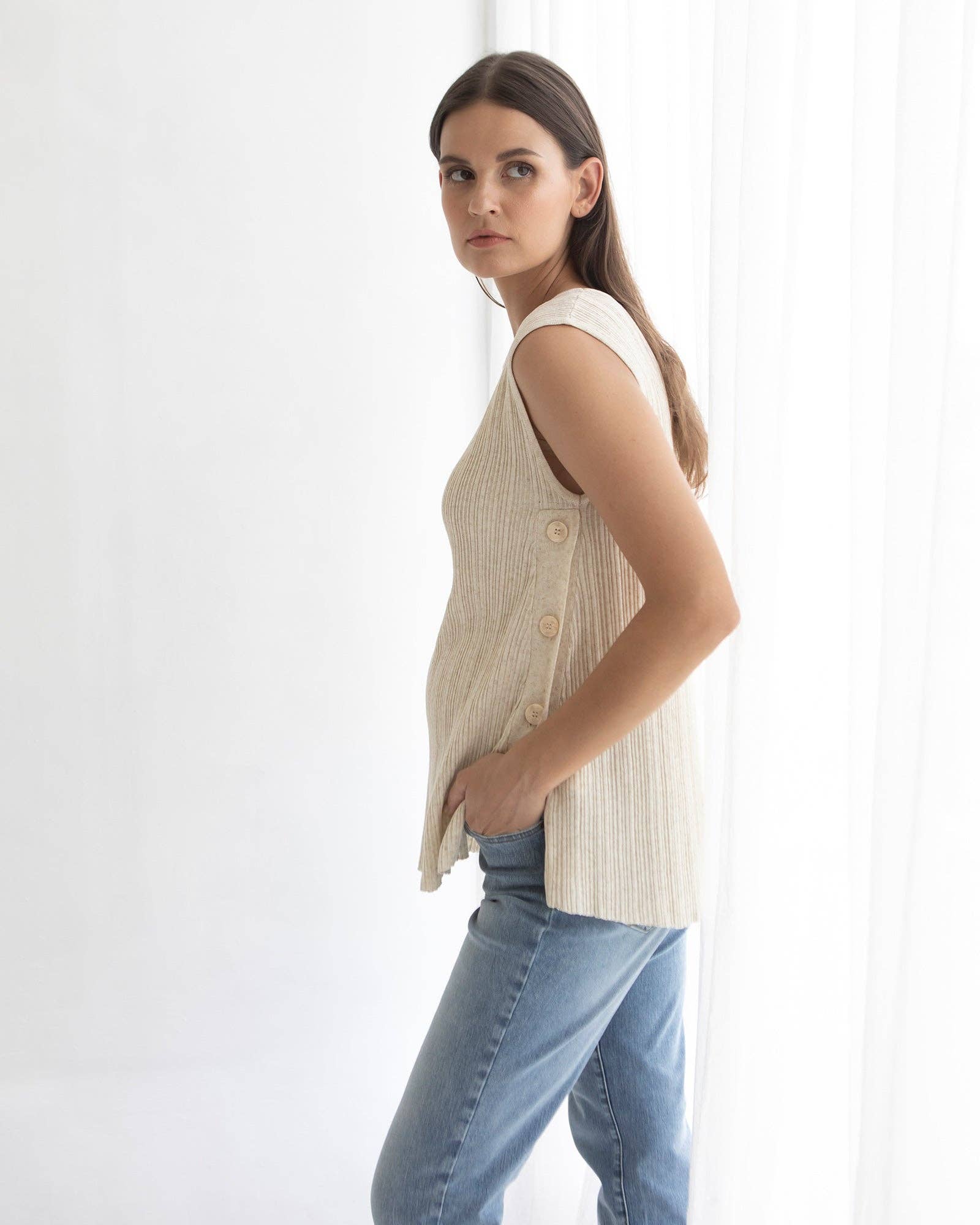 Mármore leve Tanque de alimentação em malha de linho Collete para venda a revendedores na Faire7