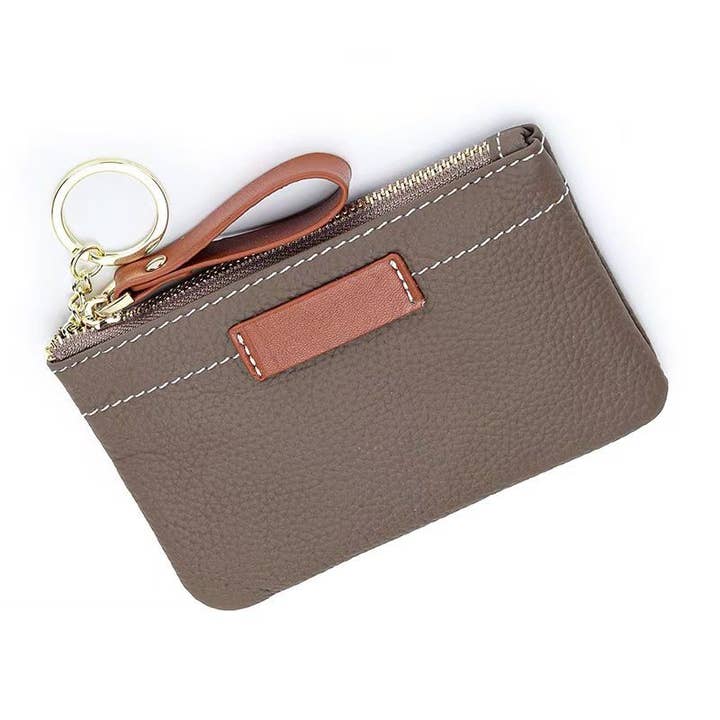 Strathurie – wholesale Purse/bag accessory – Women’s – Leather Purse with Brown Contrasting Colour in Bright Pink