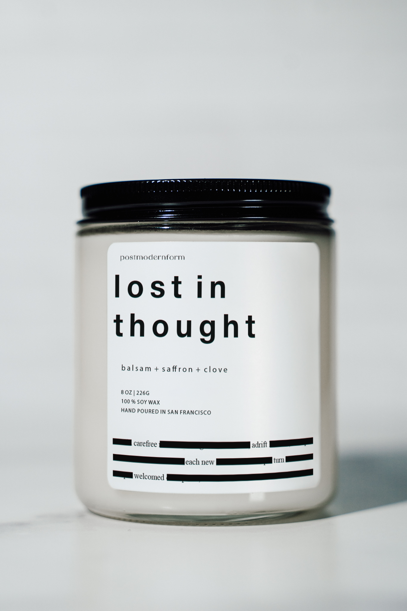 postmodernform - Wholesale Jar/Filled Candle - lost in thought / balsam + saffron + clove soy wax candle2