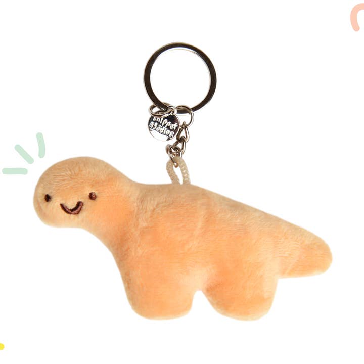 Dino Nugget Keychain for wholesale by Snippet Studios