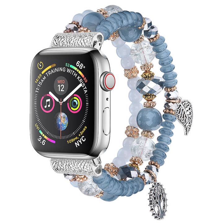 ShopTrendsNow - Wholesale Watch band/strap – Women's - Beaded Apple Watch Elastic Bracelet Band2