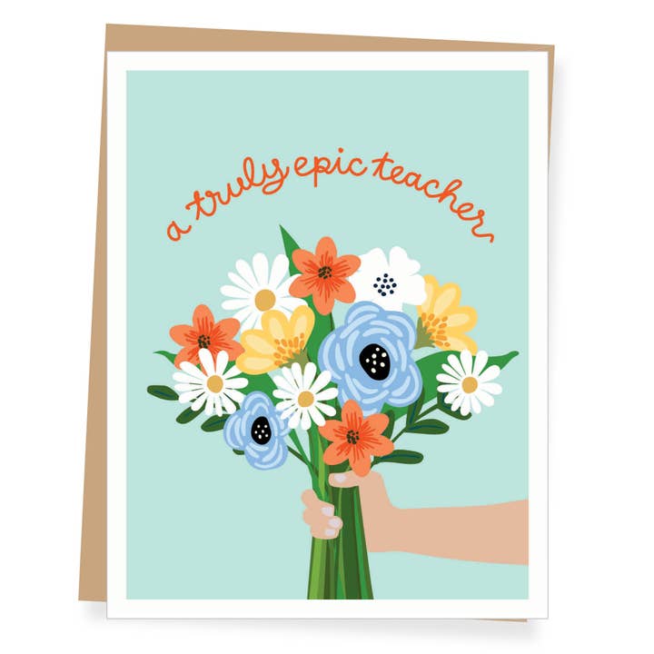Truly Epic Teacher Thank You Card for wholesale by Apartment 2 Cards