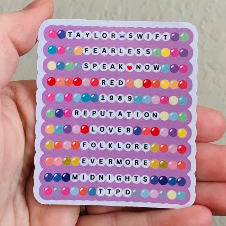 Vänskapsarmband-Taylor Lyrics 2 Klistermärken/Magnet för wholesale av Oily Graphic Creations