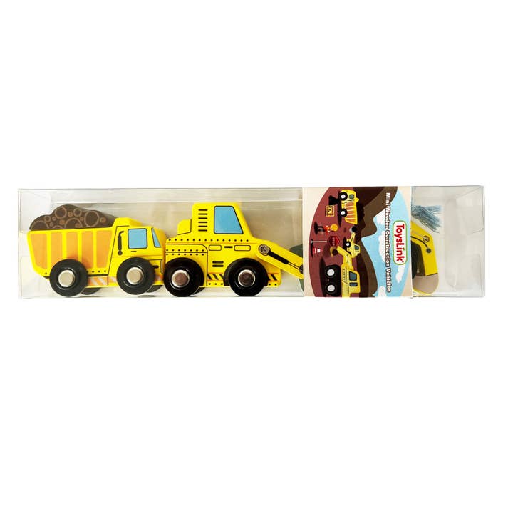 ToysLink - Wholesale Toy Car/Truck - Kids - Wooden Wheelie Construction Truck Set