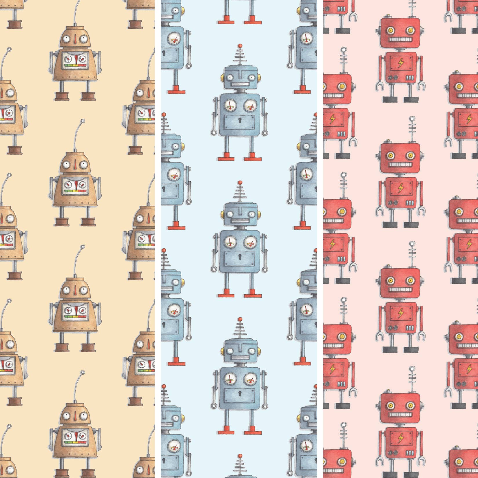 Yeesan Loh - Wholesale Flat Wrap - Gift Wrap / Robots5