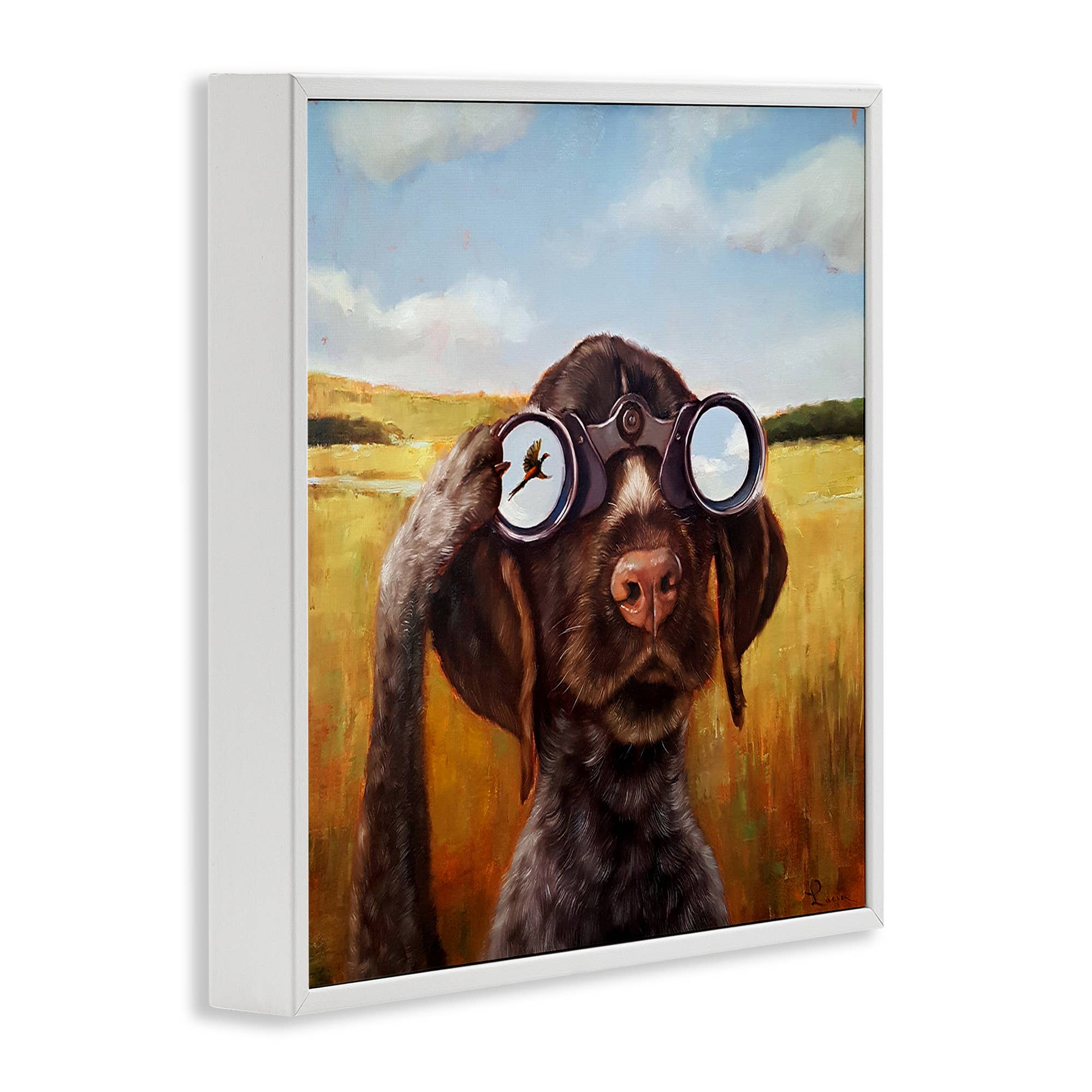 Stupell Industries - Wholesale Wall Sign - Dog Watching Bird Binoculars - Framed Wall Art15