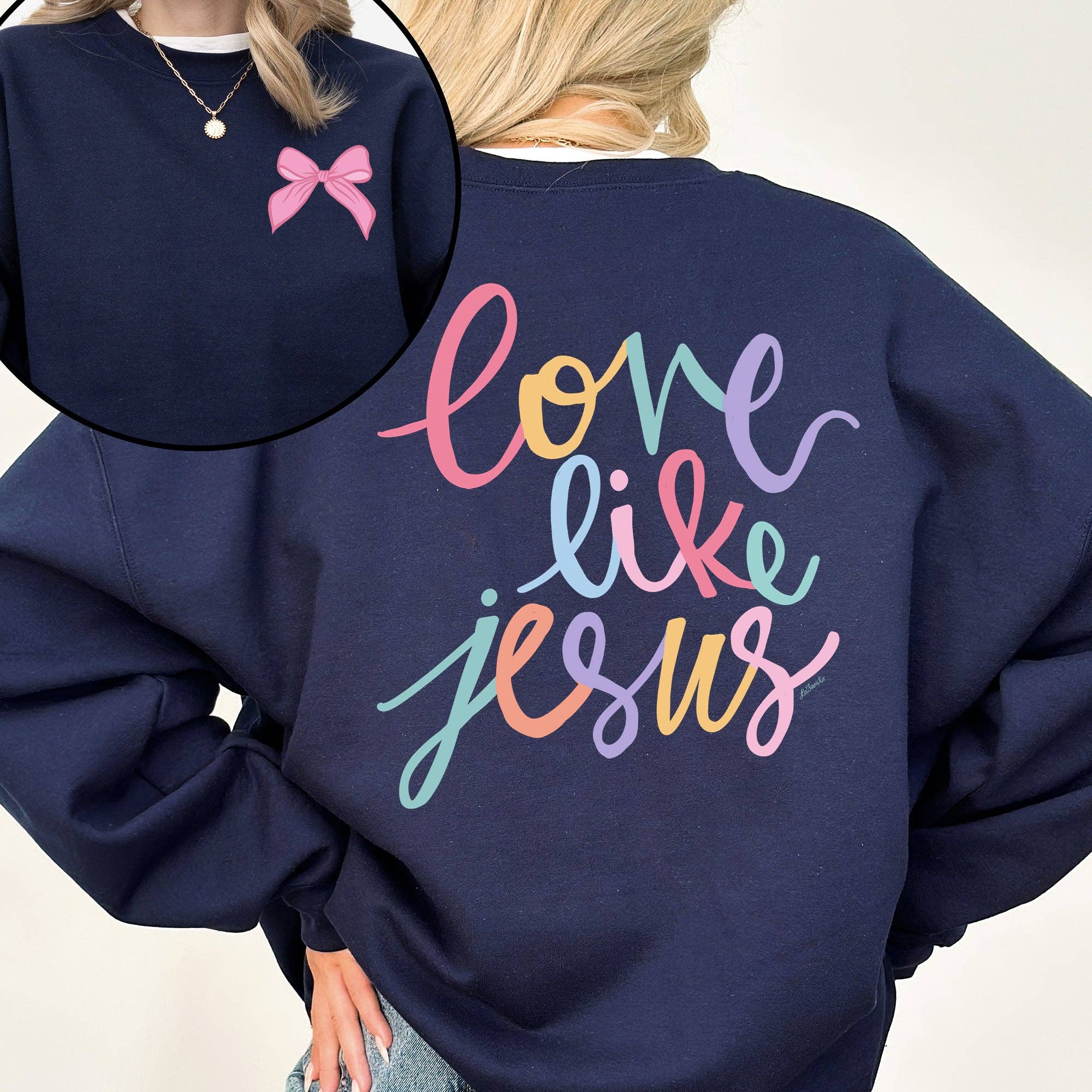 Refinery Number One LLC - Venta al por mayor Sudadera estampada - Unisex - Love Like Jesus, pastel, cristiana, religiosa, sudadera5
