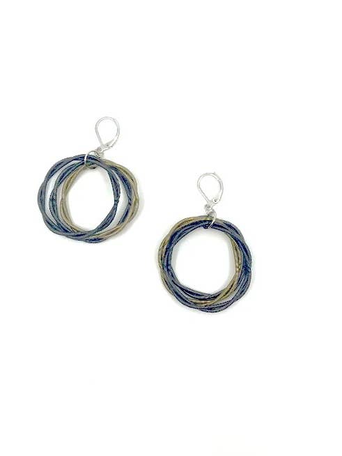 L9D-E - Slate/Bronze Twisted Loop Earring for wholesale by Sea Lily