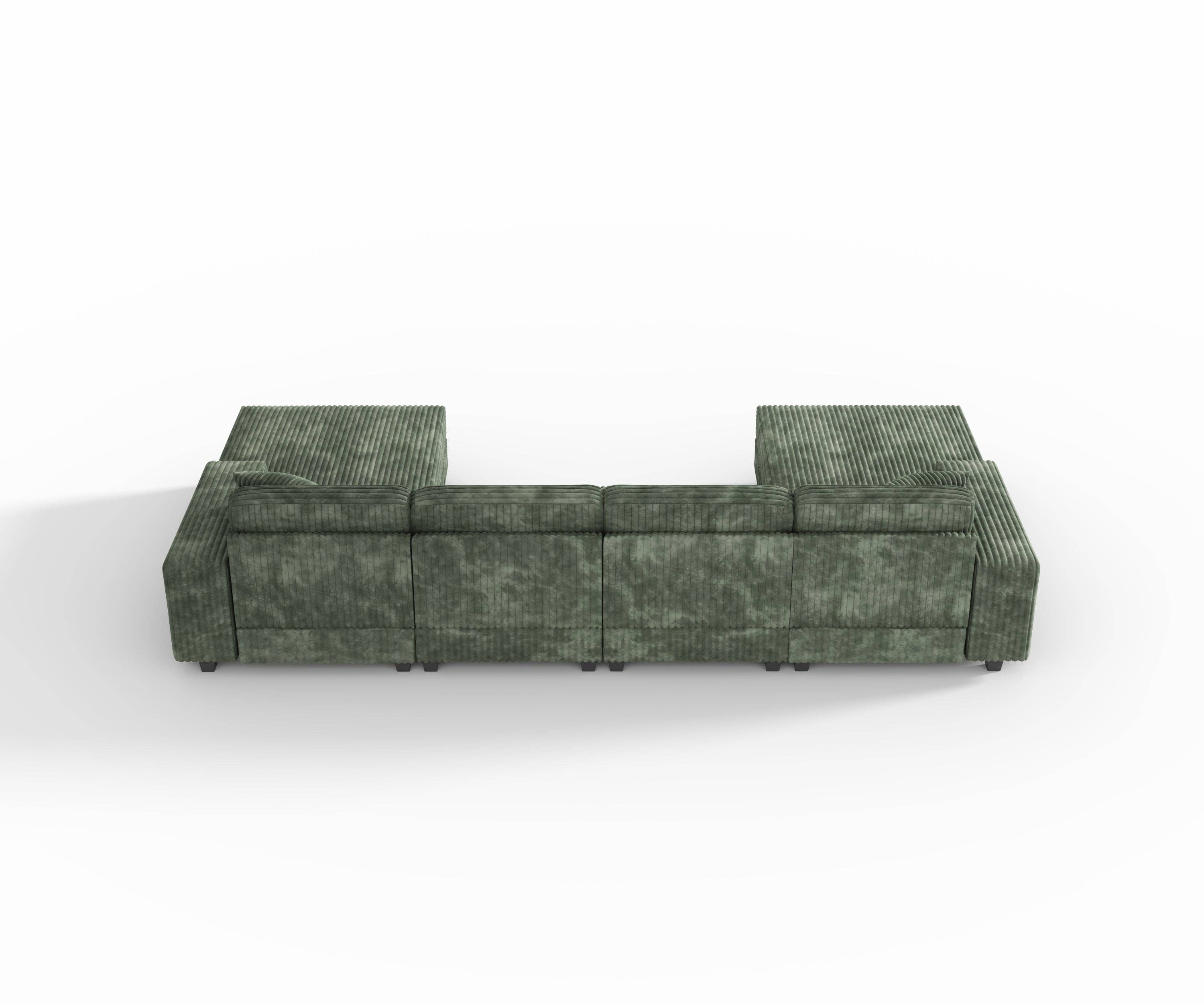 HOMYCASA DESIGN INC - Wholesale Sofa - 4-Seater U-Shaped Modular Sectional  Sofa & Corduroy Fabric12