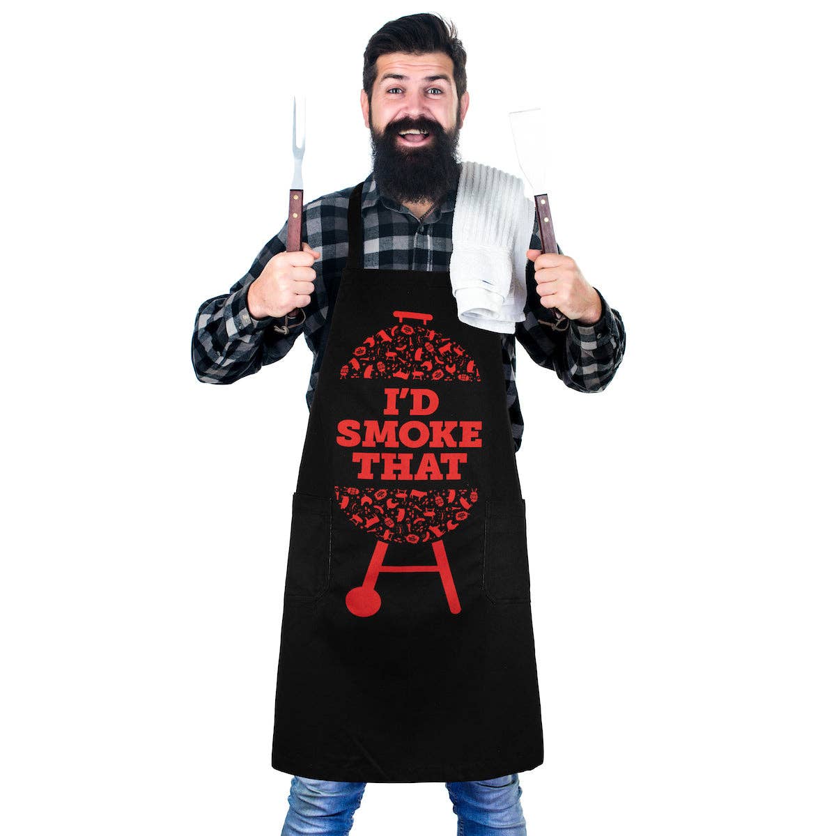 Lavley - Wholesale Apron - I'd Smoke That Apron - Funny Grilling Apron3
