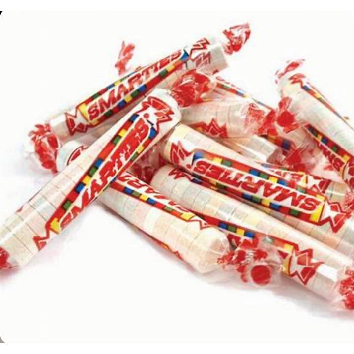 O'Shea's Candies Sweet Shop - Wholesale Hard Candy - Nostalgic 1949 ORIGINAL Smarties Rolls 1/2# Flaired Bag4