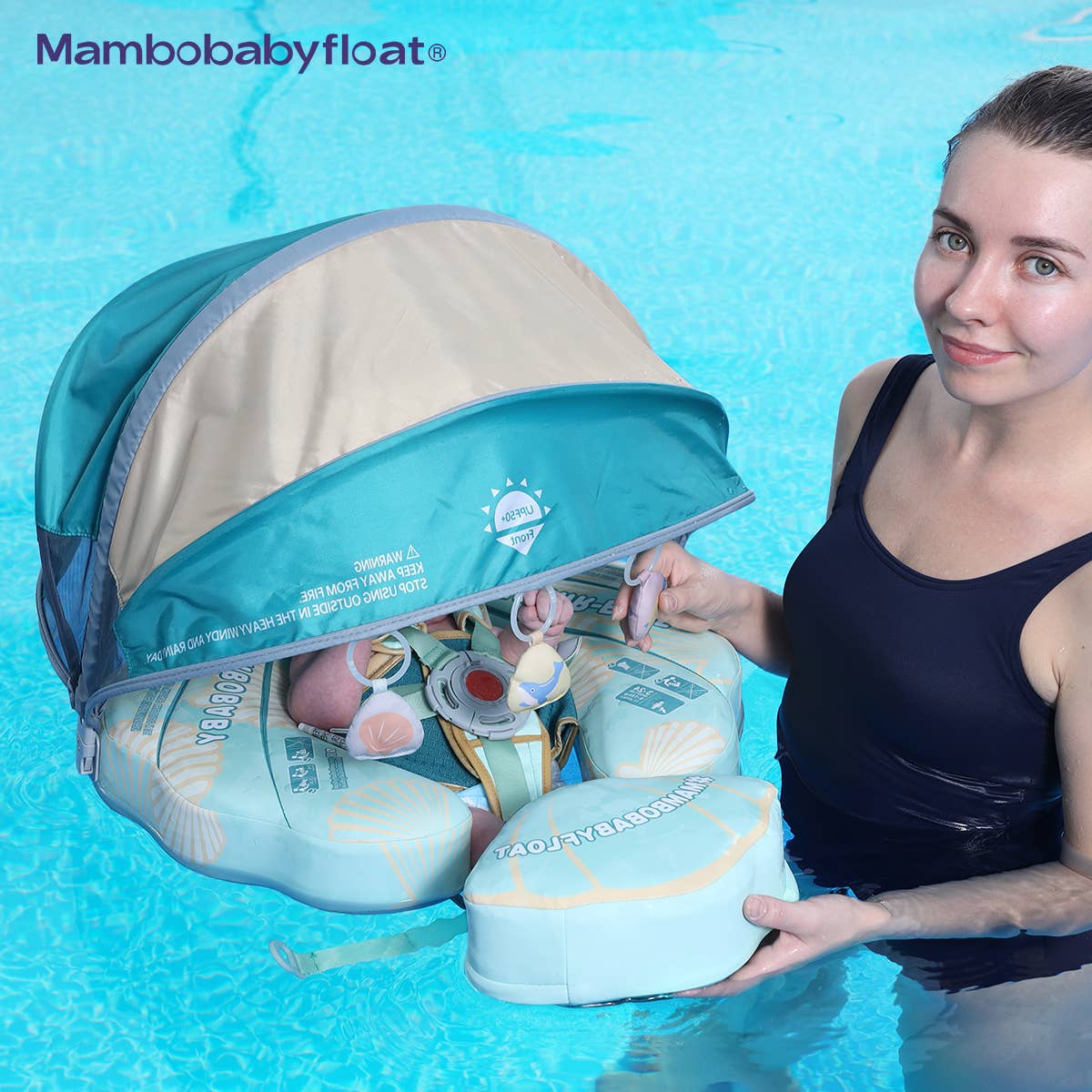 PPR - Wholesale Beach/Pool Toy - Kids & Baby - Mambobaby Float - Innovative Explorer - Seashell Green9