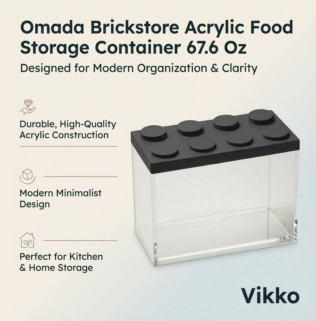 Kadra Kitchenware - Vente Boîtes de conservation - Contenant de conservation des aliments en acrylique Omada Brickstore 67,6 oz3