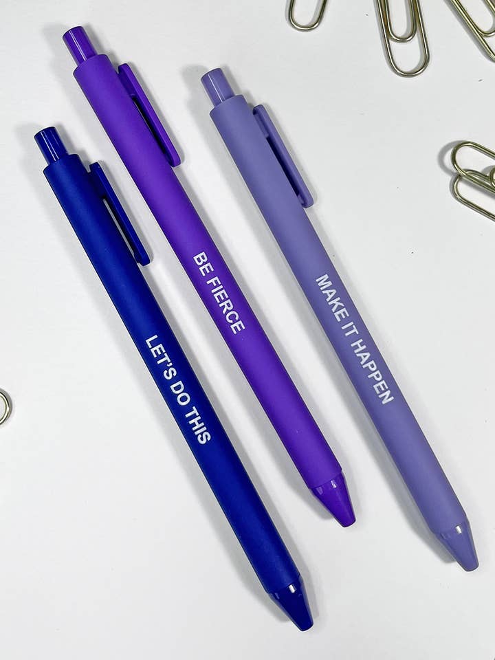 Positive Stifte-Set für Notizbuch, Schreibwaren, Geschenkartikel für den Großhandel von Katherine Designs & Co.