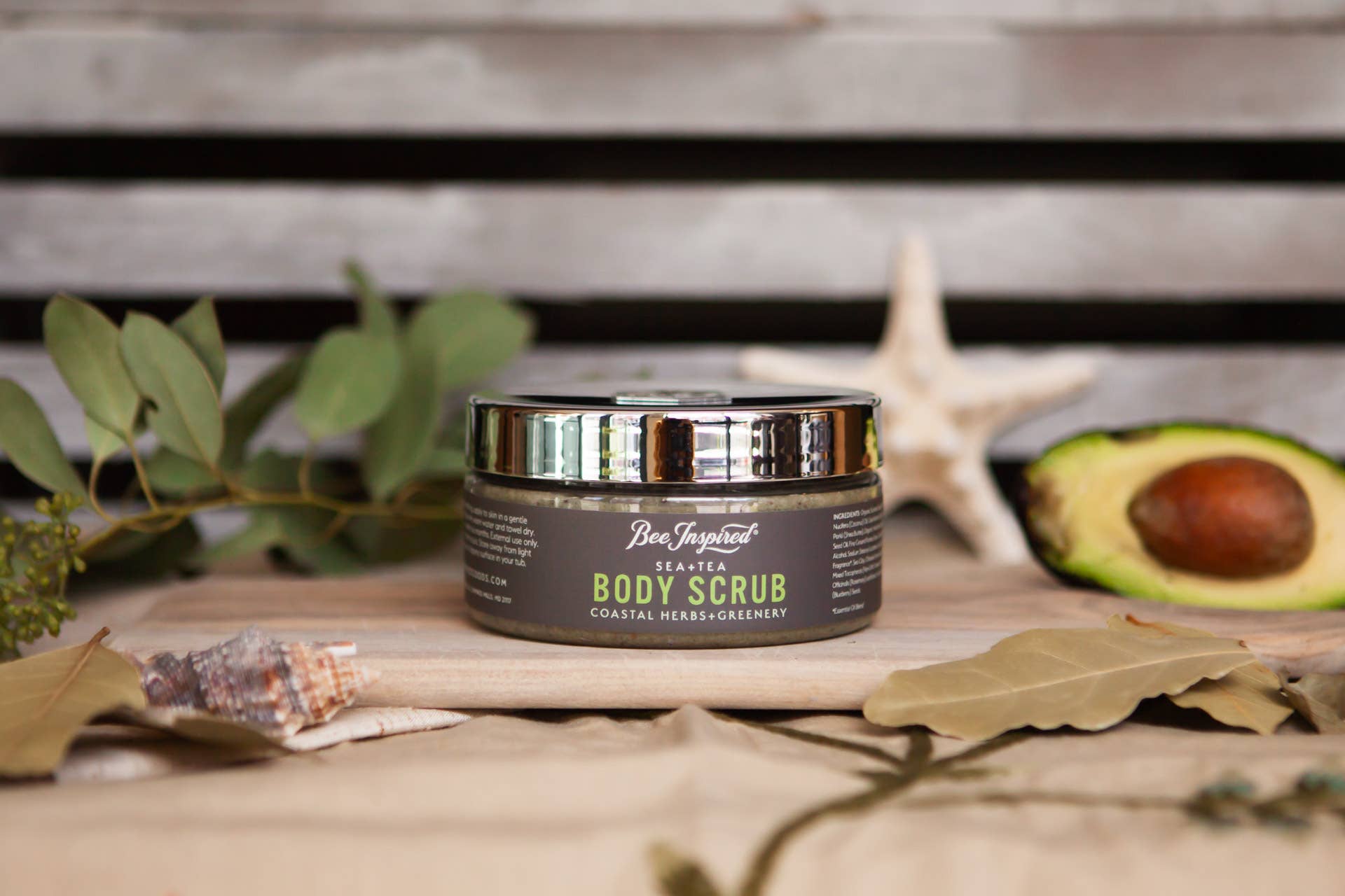 Bee Inspired - Wholesale Body Scrub/Exfoliant - Sea + Tea Body Scrub | 8oz Coastal Herbs Body Scrub13