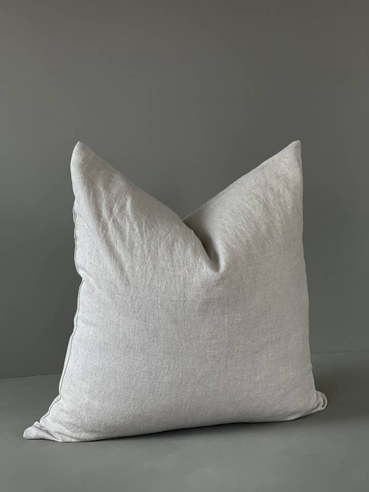 24" Solid Linen Pillow Cover | Natural for wholesale by Blended Living