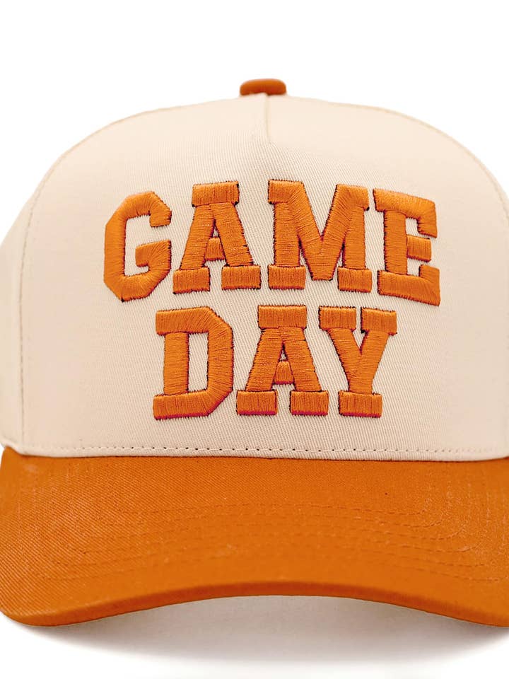 Cappellino Retrò Bicolore - Giorno della Partita - Arancione/Beige per la vendita all'ingrosso da parte di Funky Junque