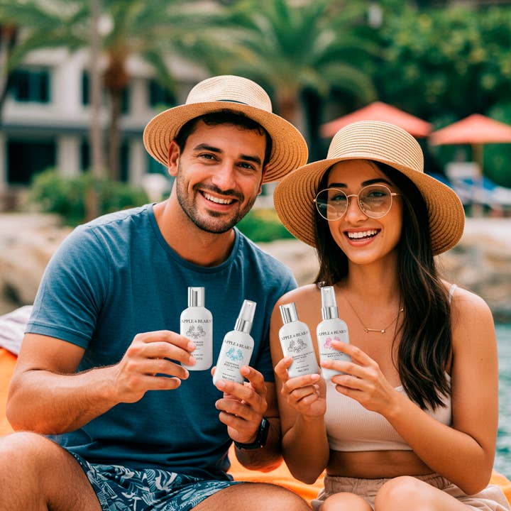 APPLE & BEARS – Großhandel Bade- & Körperpflege-Set – Reiseset mit Granatapfel und Aloe Vera, Wash & Lotion, 100 ml/3.418