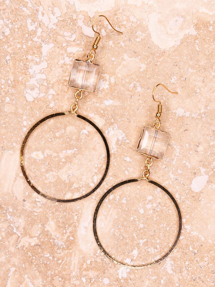 Boucles d'oreilles Jessica avec cercle pour la vente par Dylan Designs