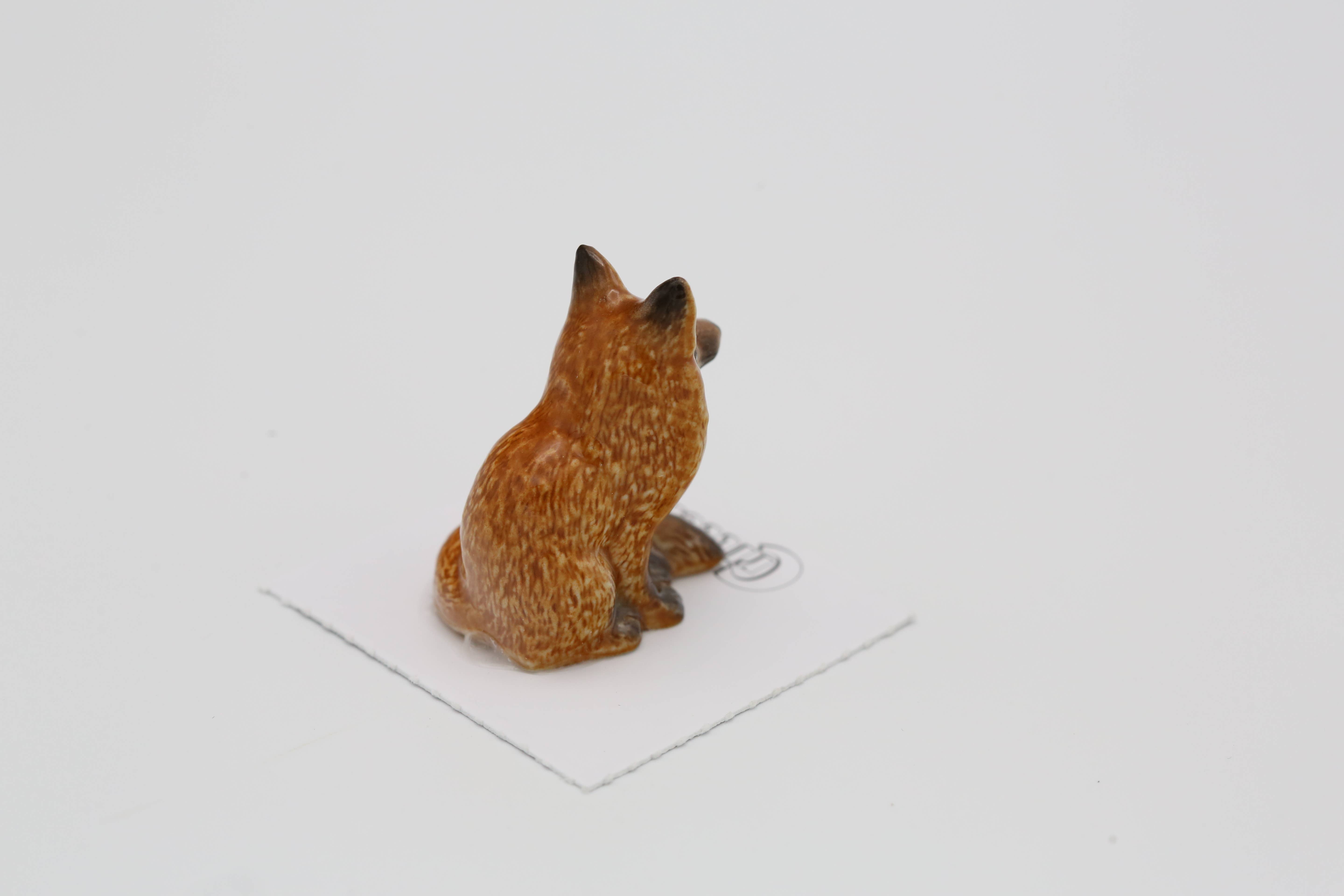 Little Critterz - Wholesale Decorative Figurine - Brush Red Fox Sitting Porcelain Miniature1
