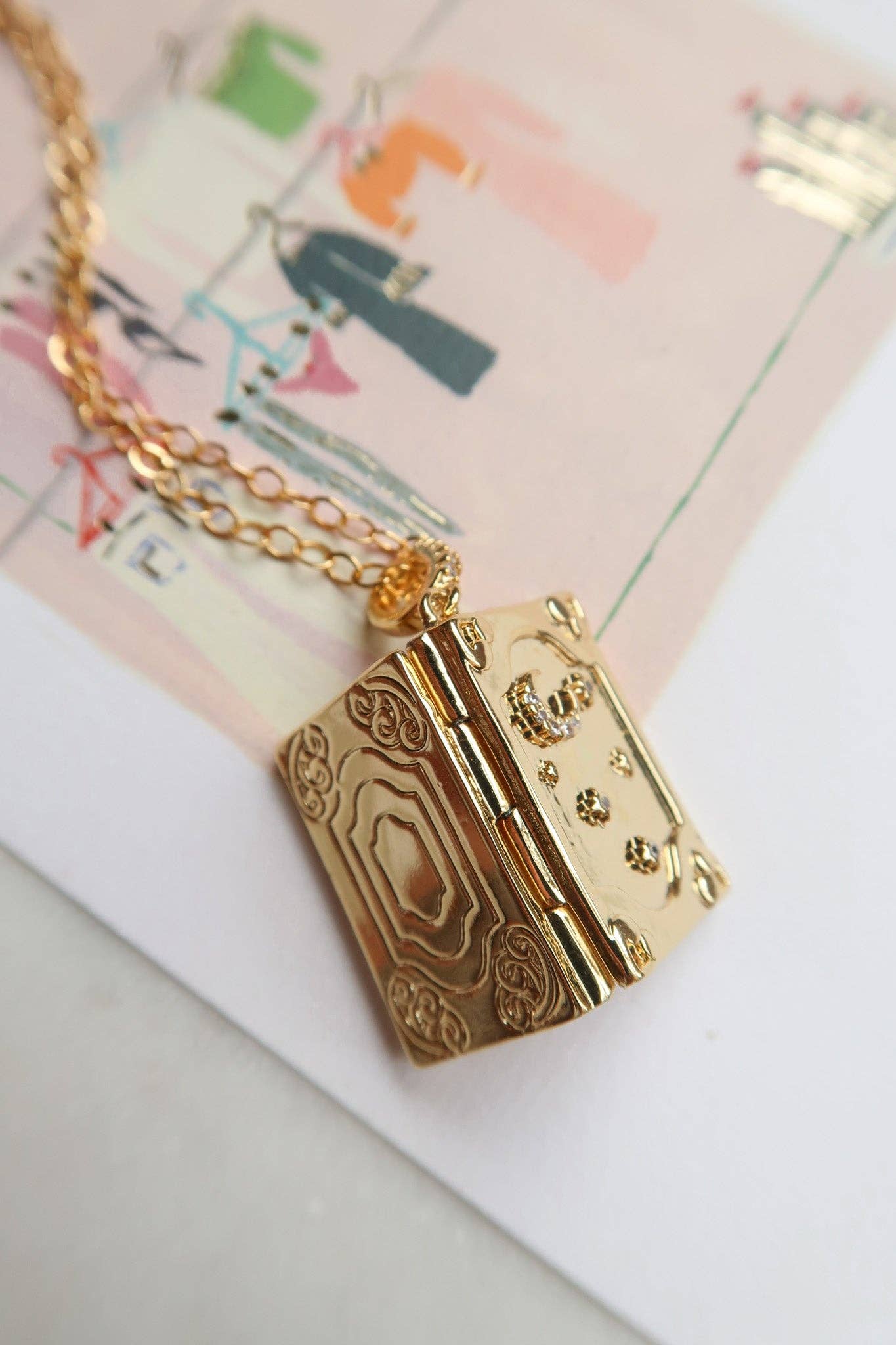 Bittersweet - Wholesale Locket Necklace - To the Stars Who Listen Book Locket Necklace4