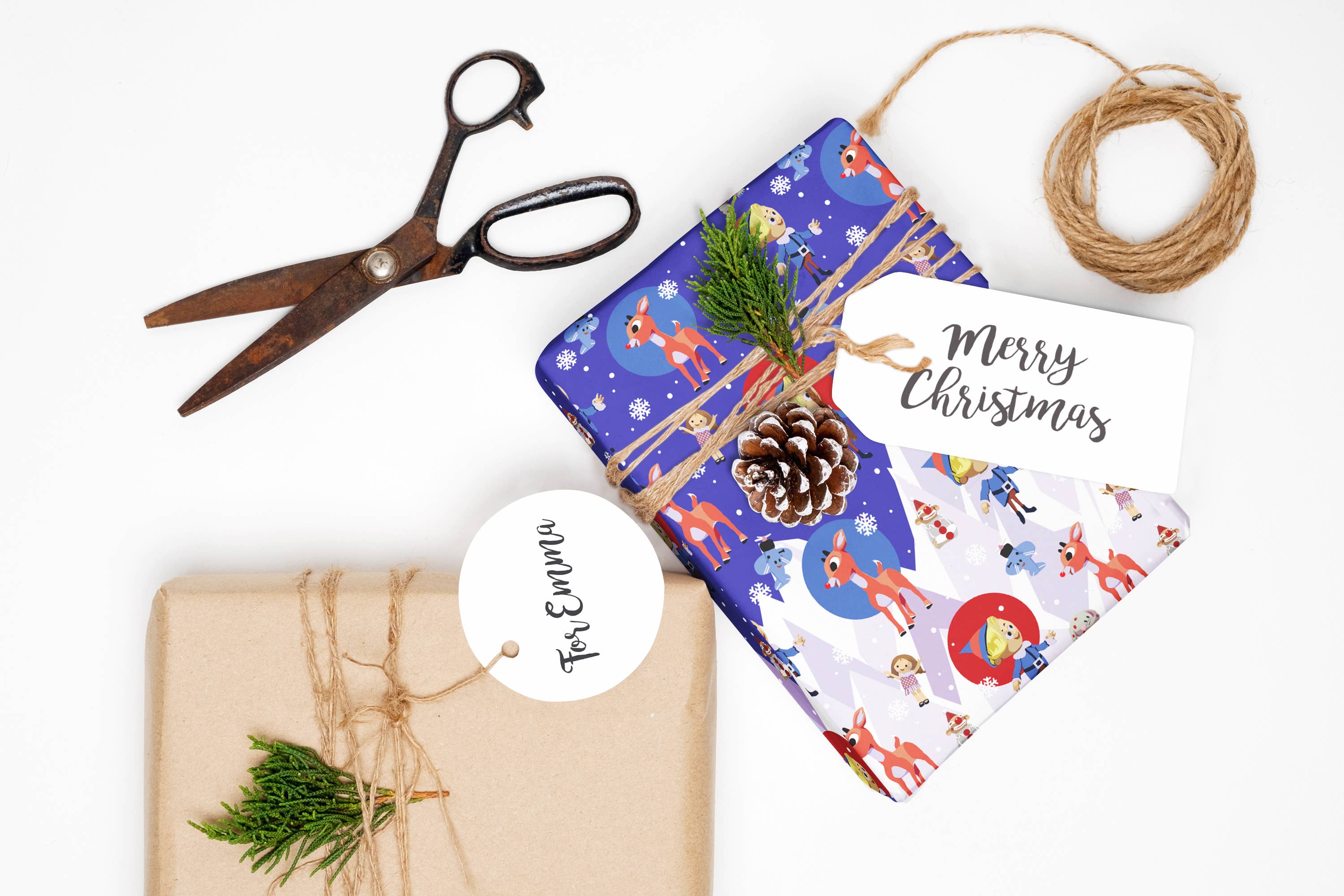 BoyPilot Goods - Wholesale Wrapping Paper Roll - Rudolph Wrapping Paper - Flat Pack Christmas Gift Wrap9