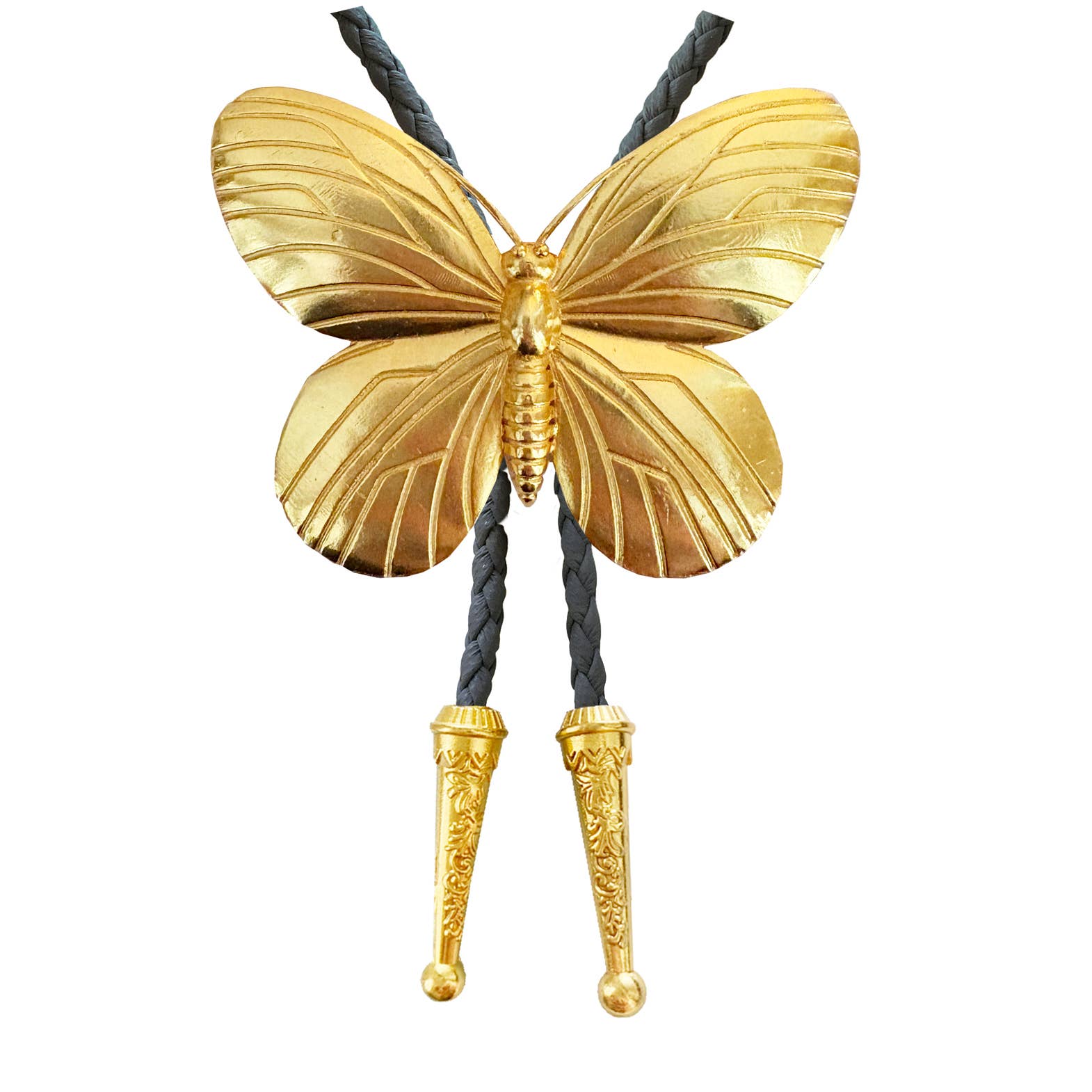 Daisy Del Sol – Großhandel Y- & Lasso-Halsketten – Goldener Schmetterling-Bolo-Tie3