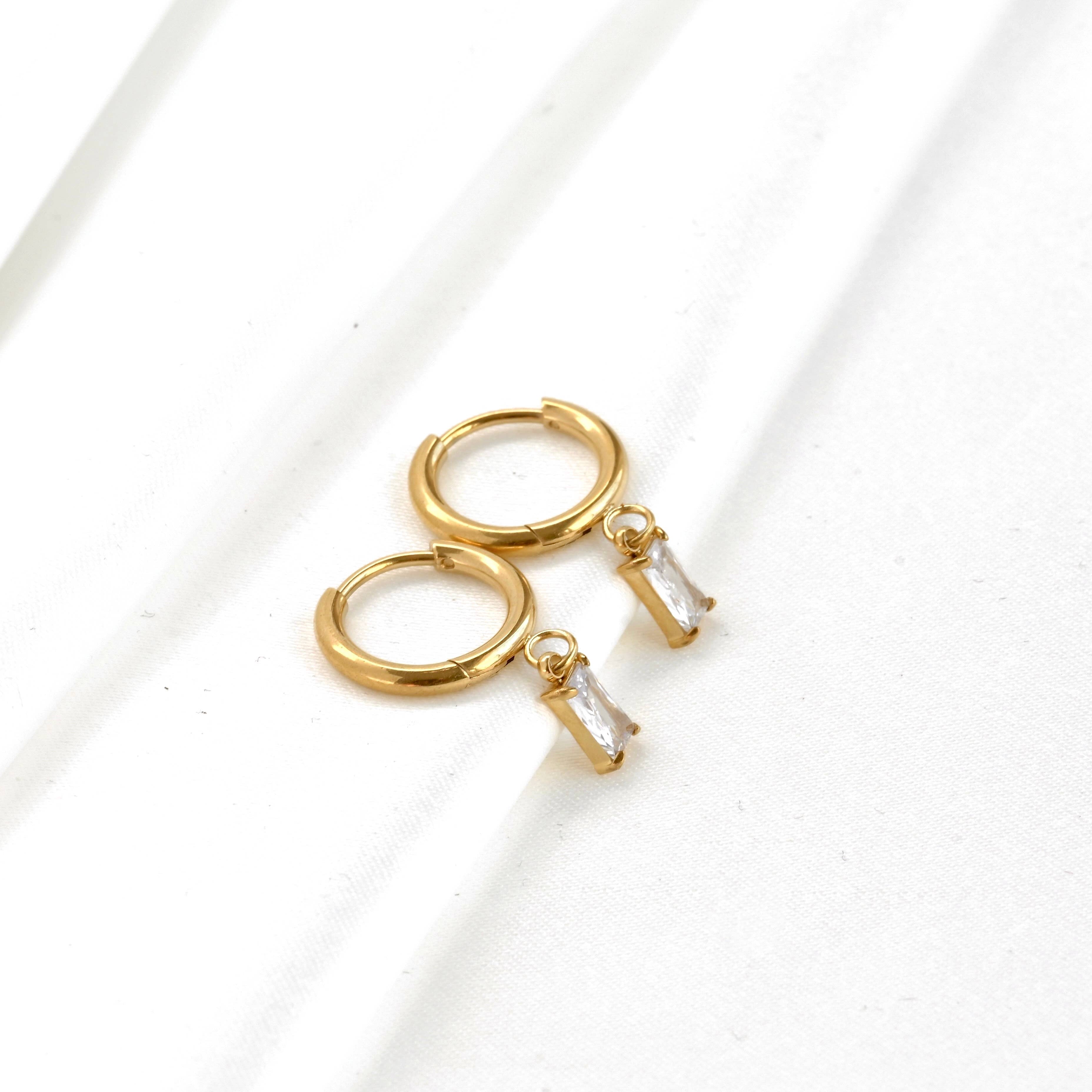 Blueyejewelry – wholesale Hoop-örhängen – Vattentäta diamantringar med diamantberlock - örhängen i ringform10