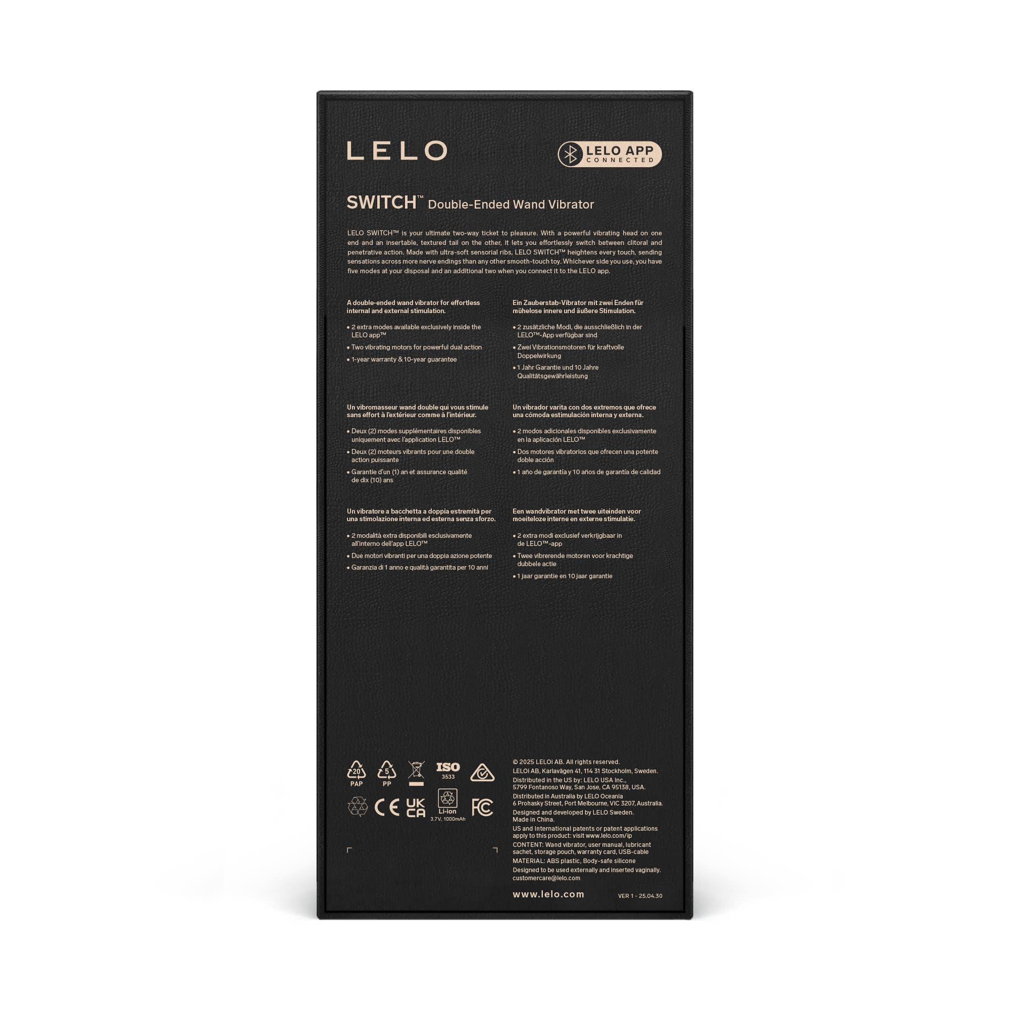 LELO - Wholesale Sex Toy - LELO Switch3