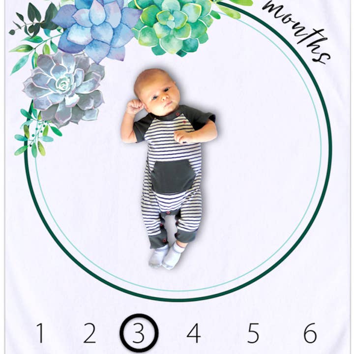 Coperta Milestone Simply Succulent per la vendita all'ingrosso da parte di Nurture Bird