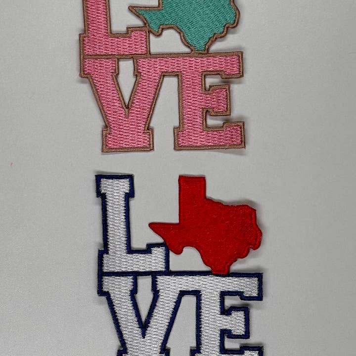 Love Texas, texas patch, western, state of texas, cowgirl for wholesale by Aloe and Milk Boutique