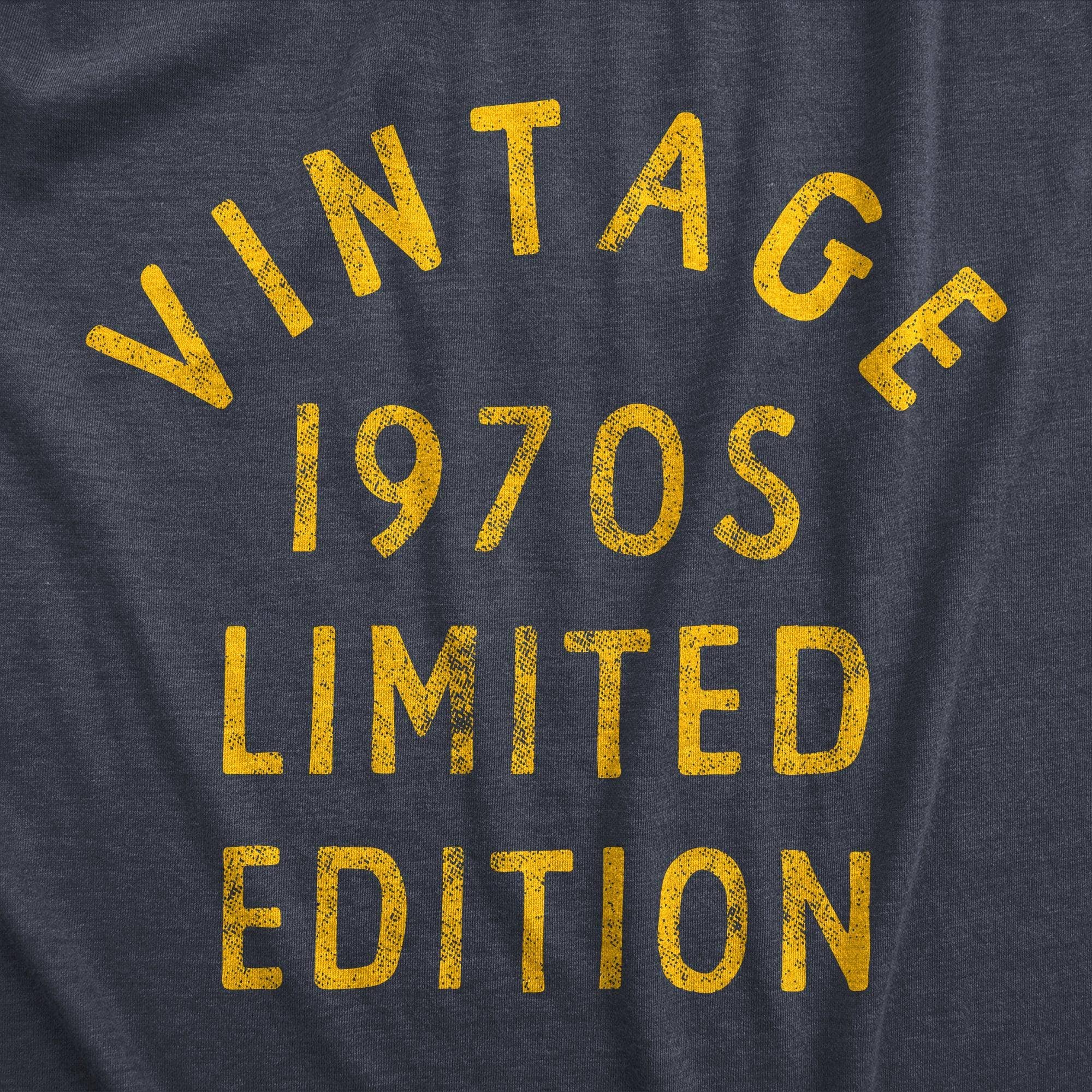 Heather Navy Vintage 1970s Limited Edition Women's Tshirt retro Graphic for wholesale on Faire1