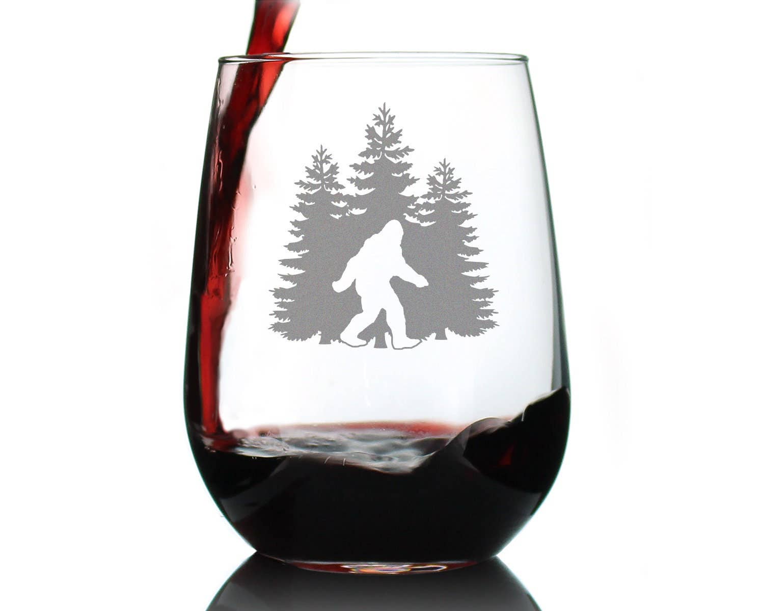 bevvee - Vendita all'ingrosso Bicchieri da vino - Bicchiere da vino senza stelo Bigfoot - Sasquatch Gifts and Decor0
