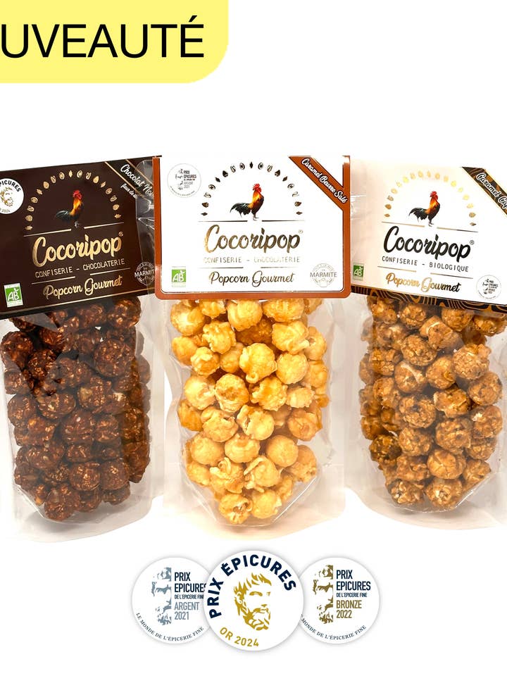 The Organic Pack "Award-Winning Popcorns" for wholesale by Cocoripop