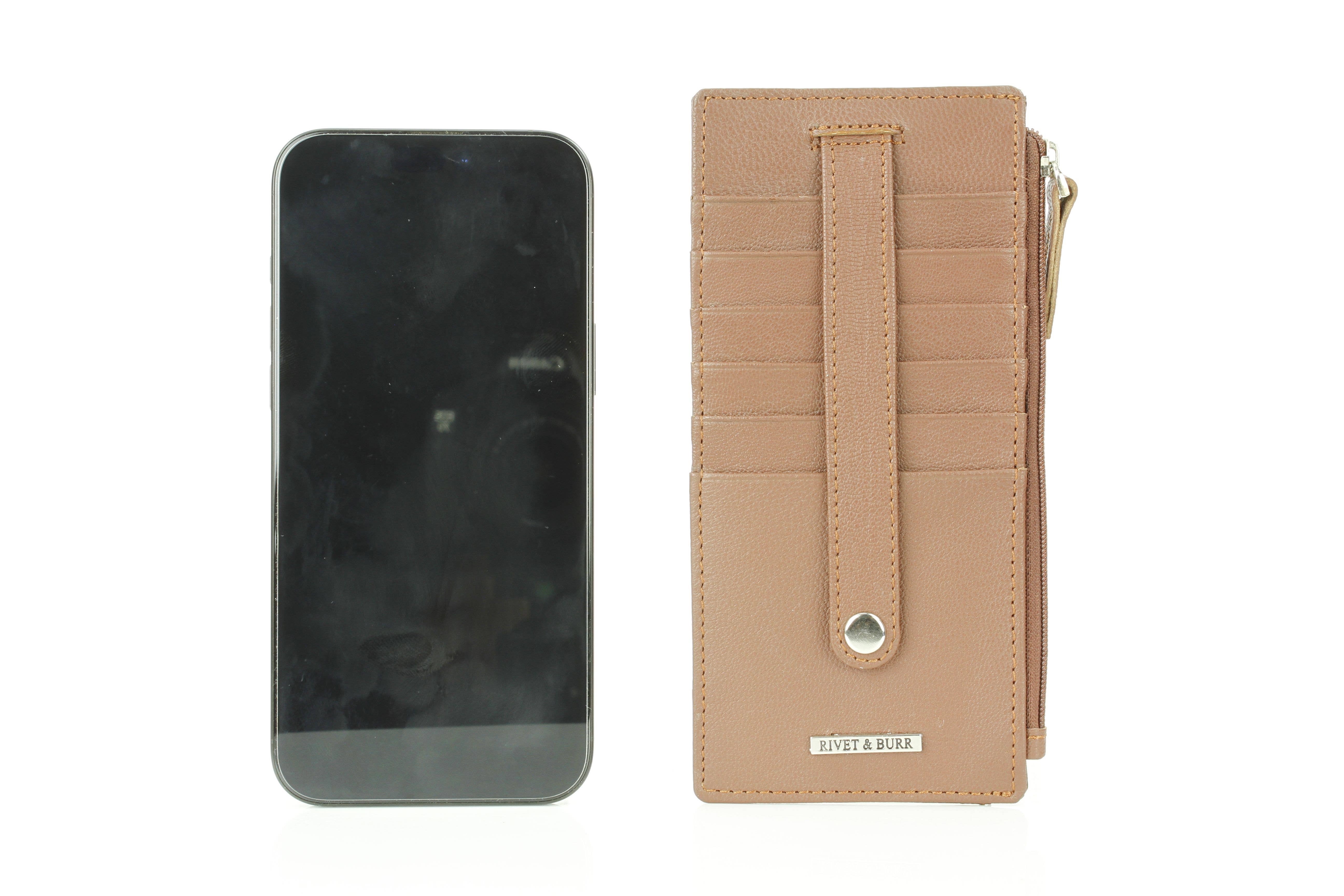 Leather Impressions Inc – Großhandel Kartenetui – Damen – Lange Lederkartenbörse mit Druckknopfverschluss RB LW 21 100319