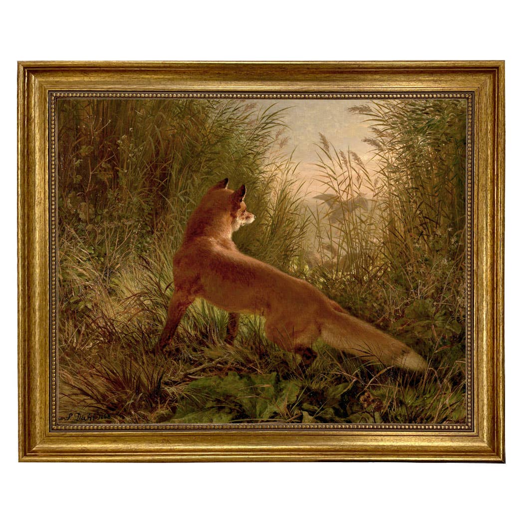 Madison Bay Co. - Historical Home Decor Reproductions - Venta al por mayor Ilustración - Impresión de pintura en lienzo "Zorro ahuyentando patos"8