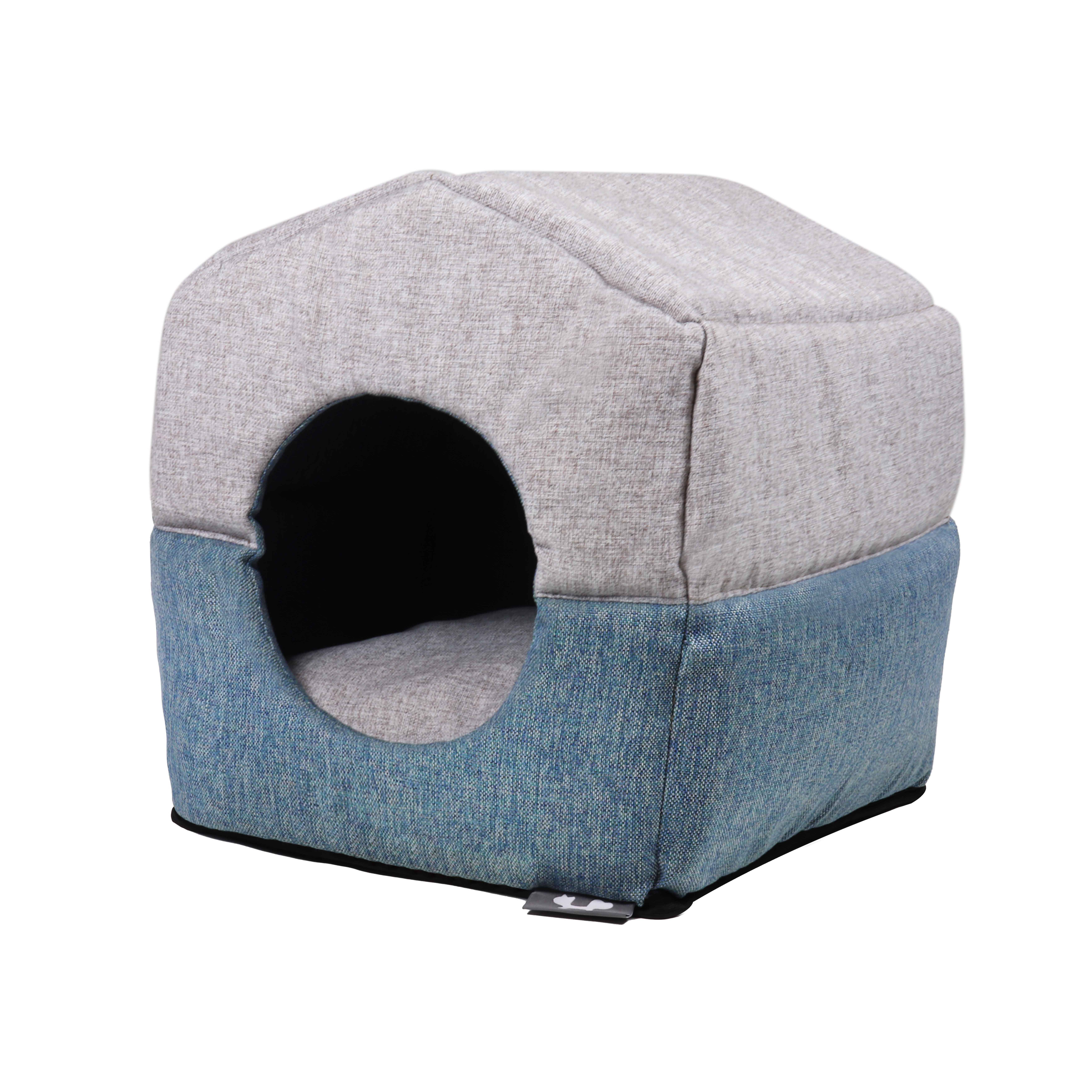 United Pets - Wholesale Pet Bed - Cat/Dog - Soft 2-in-1 collapsible doghouse with pillow