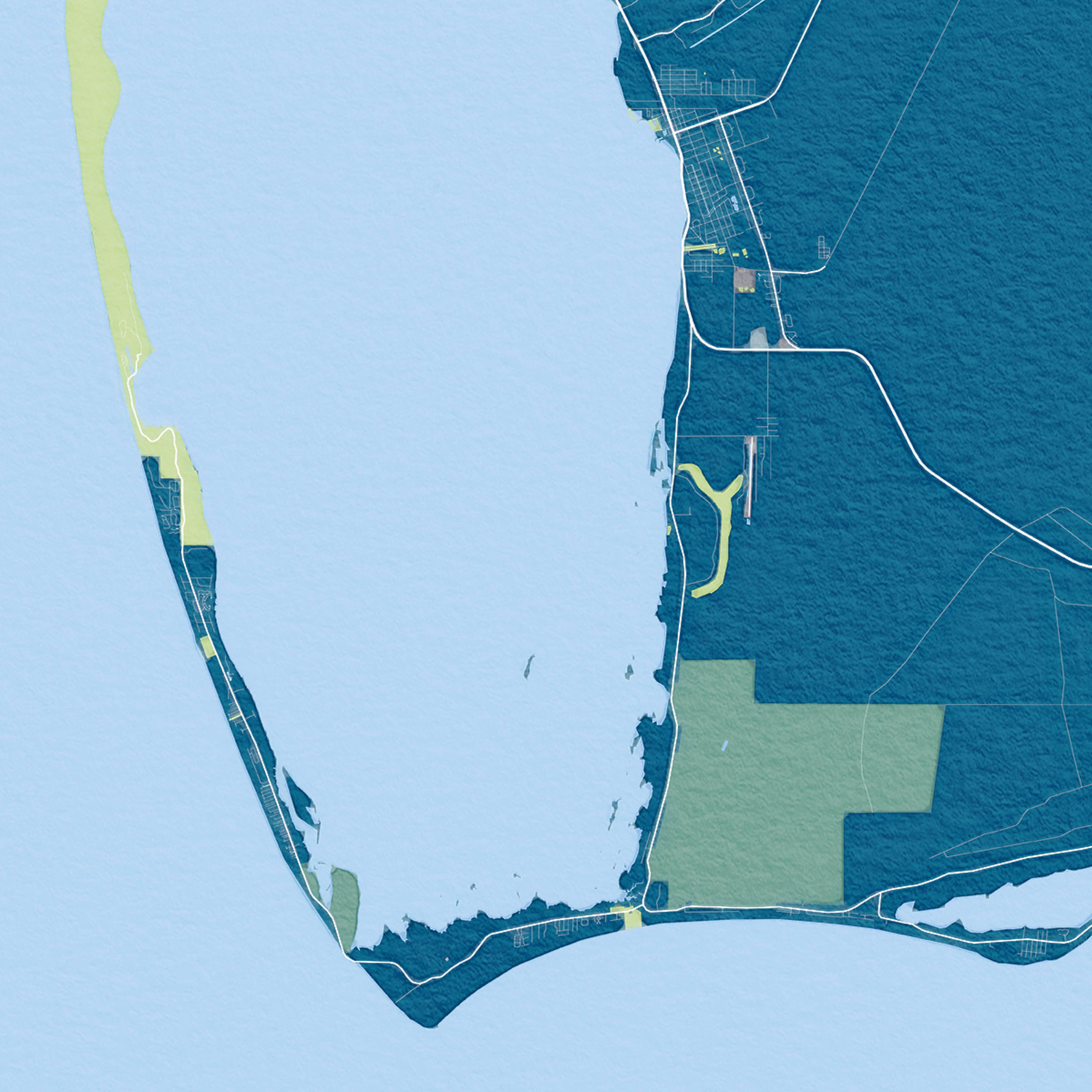 Sparks House Co. - Wholesale Art Print - Cape San Blas Florida Map - Watercolor Map Wall Art - Custom4