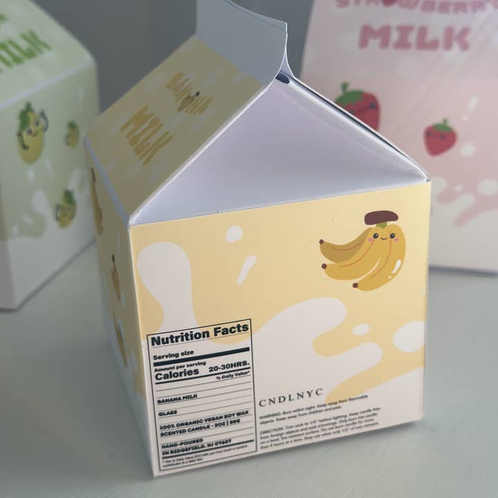 CNDLNYC - Wholesale Novelty Candle - CNDLNYC | Milk Candle Series (Strawberry, Melon, Banana)2