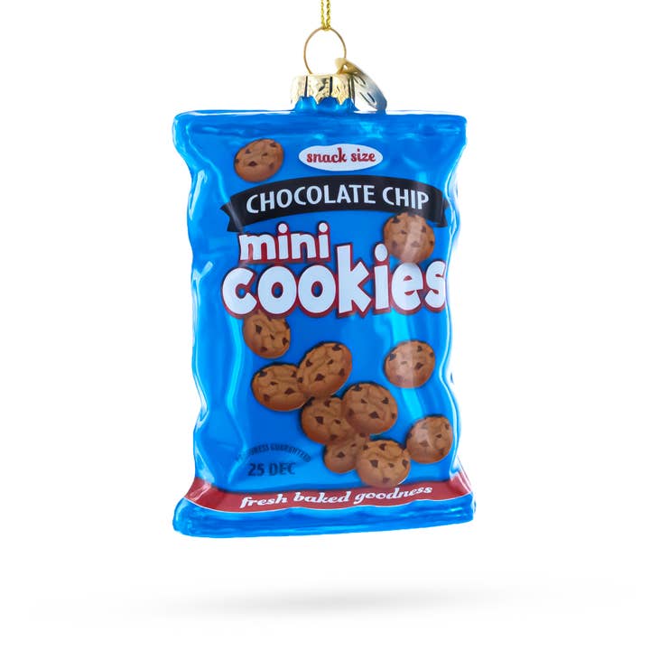 BestPysanky - Wholesale Ornament - Chocolate Chip Mini Cookies Bag Glass Ornament