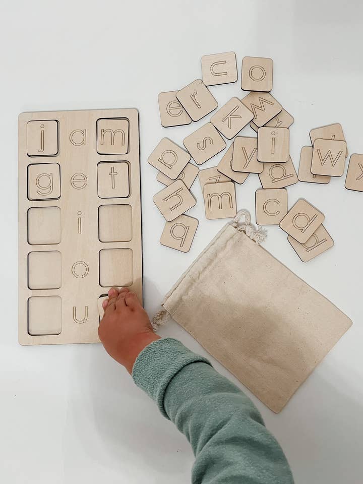 CVC Wood Word Board | Hands-On Phonics Tool for Ages 4–7 for wholesale by Story Boxes