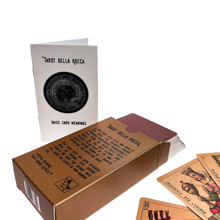 Vieux Monde - Vente Cartes de tarot - Tarot Della Rocca avec guide | Tarot milanais | Fabriqué aux USA1