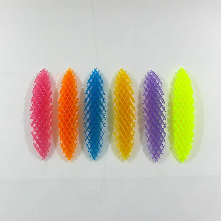 ASSORTED GLOW IN THE DARK FIDGET WORM DEFORMATION NET TOY 4304-1 (12P for wholesale on Faire