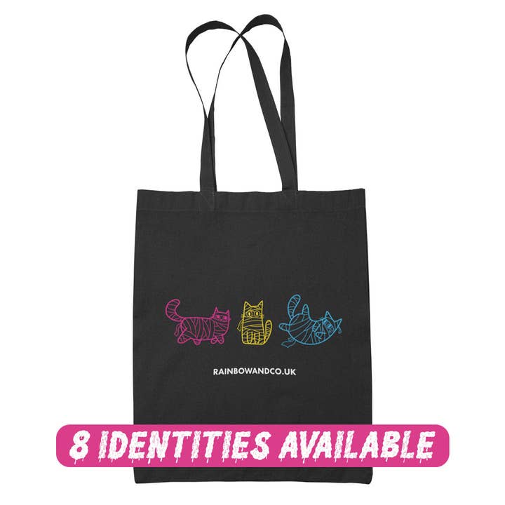 Sac fourre-tout d'Halloween Subtle Pride Mummy Cats pour la vente par Rainbow & Co