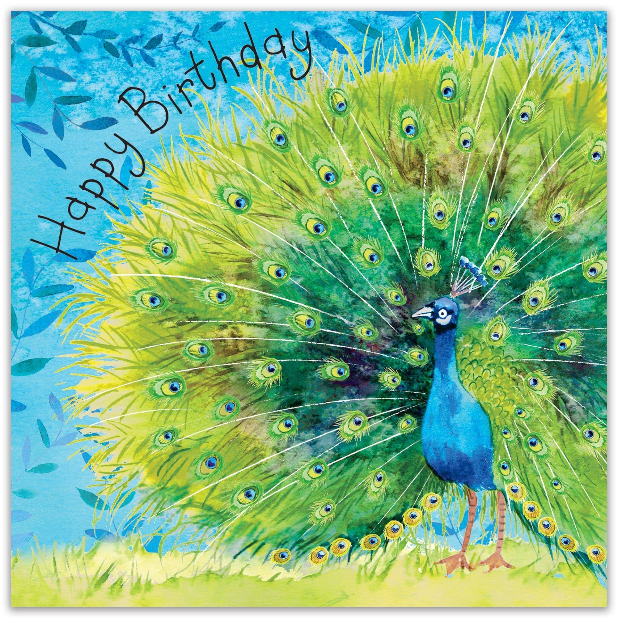 Twizler Ltd – Großhandel Geburtstagskarten – Peacock Happy Birthday Karte1
