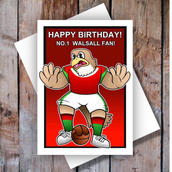 Fan n°1 de Walsall ! Carte d'anniversaire pour la vente par Black Country Cards