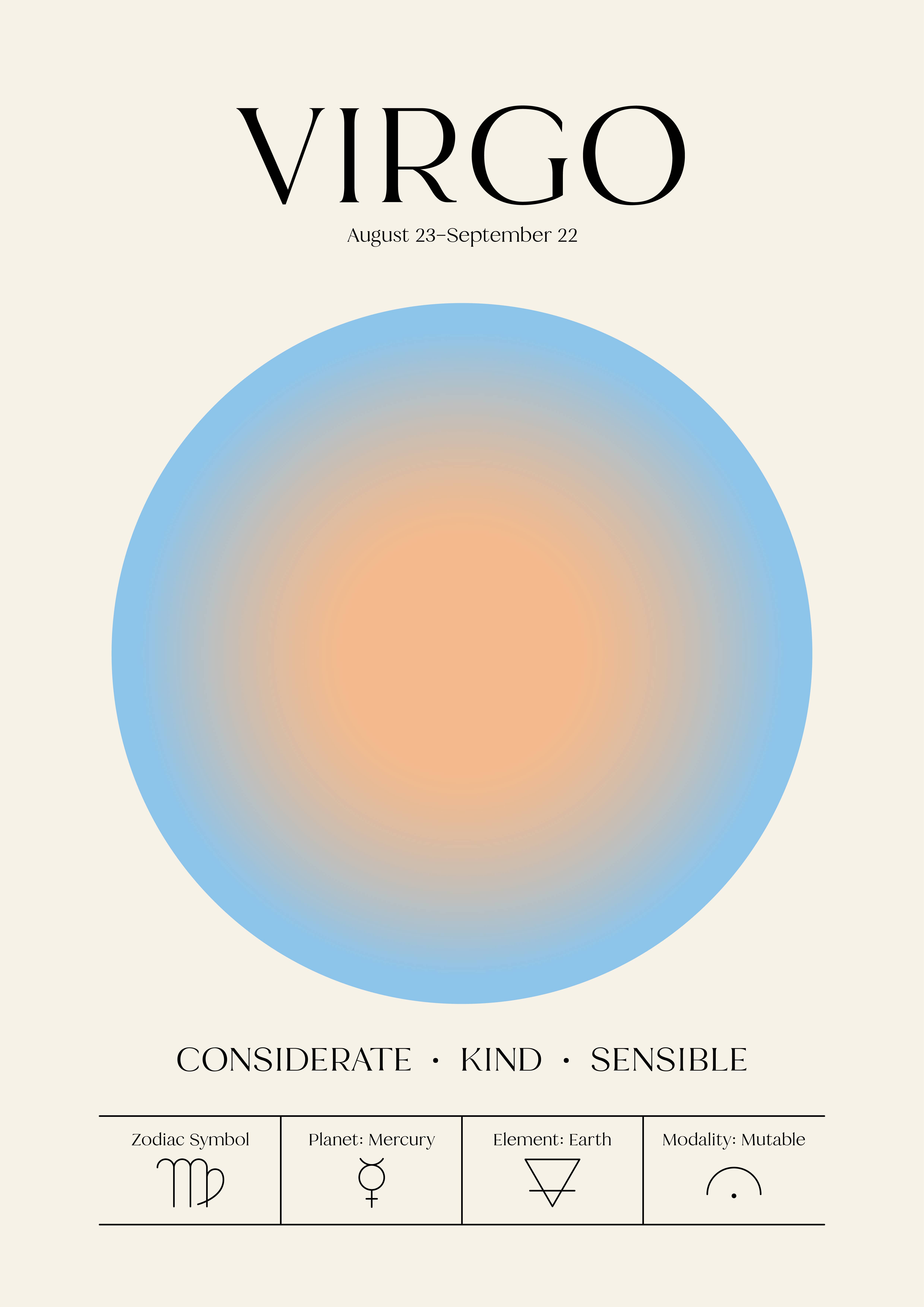 Little Viper Co - Wholesale Art Print - Zodiac Aura Astrology Star Sign Celestial Print 8